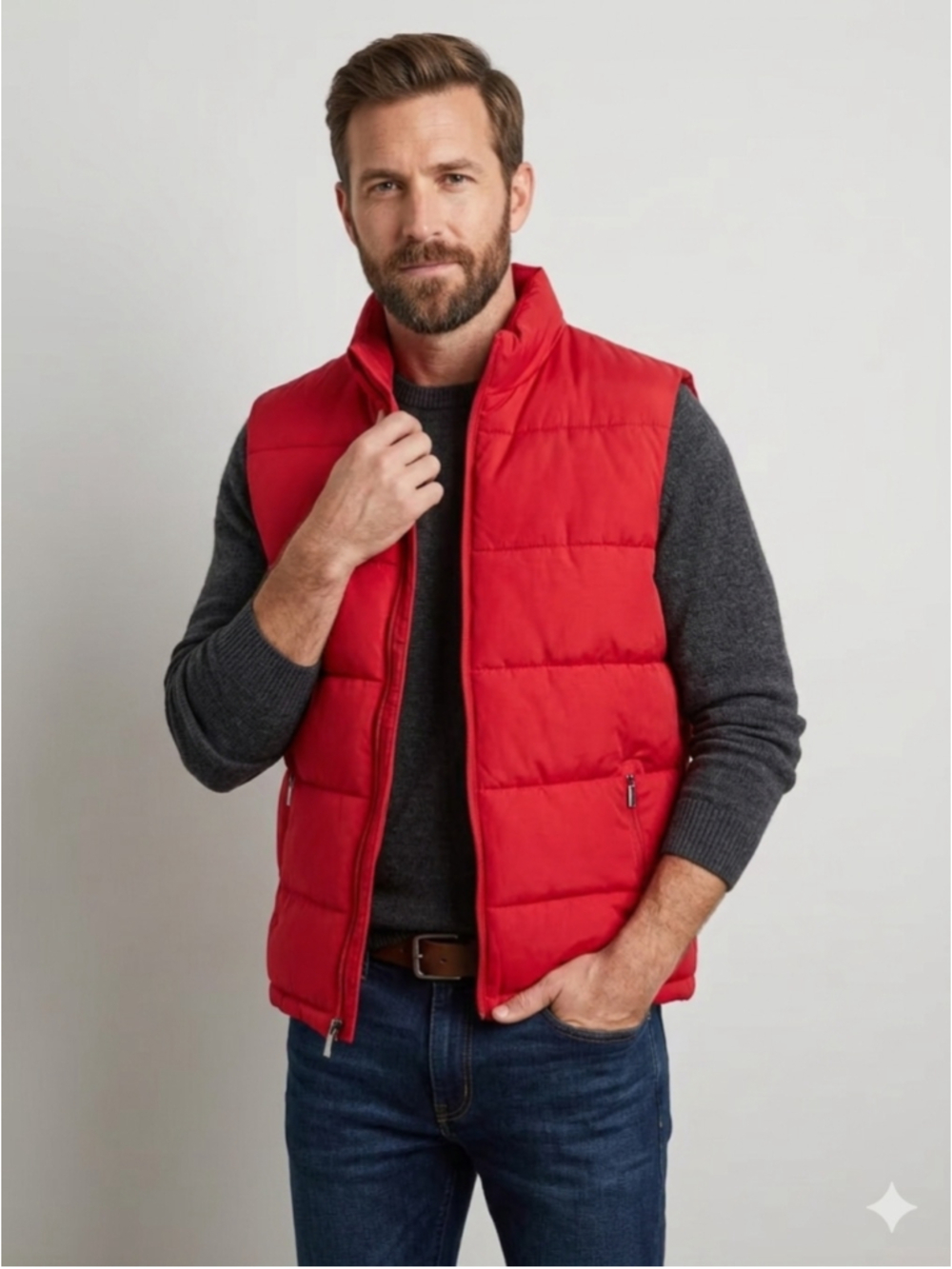 VTG Style Red Puffer Vest Gorpcore Hiking Outerwear Men’s 2X Streetwear